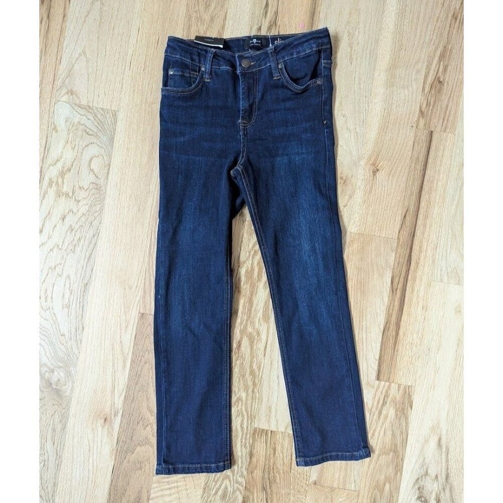 7 For All Mankind Girls "Slimmy" slim straight leg jeans NWT Size 8